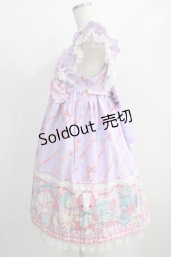 画像2: Angelic Pretty / MELODY TOYSハイウエストジャンパースカート  ラベンダー H-24-12-11-059-AP-OP-NS-ZH