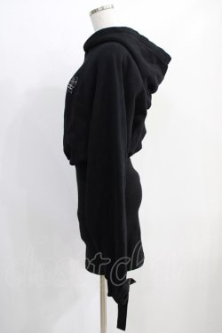 画像2: M me eme / Brushed hoodie dress Free ブラック H-24-12-11-066-GO-OP-NS-ZH