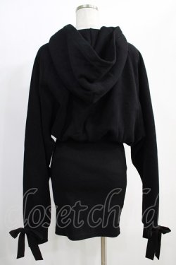 画像3: M me eme / Brushed hoodie dress Free ブラック H-24-12-11-066-GO-OP-NS-ZH