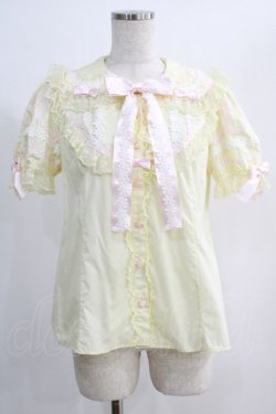 画像1: Angelic Pretty / Easter Eggブラウス Free イエロー/ピンク H-24-12-11-073-AP-BL-NS-ZH