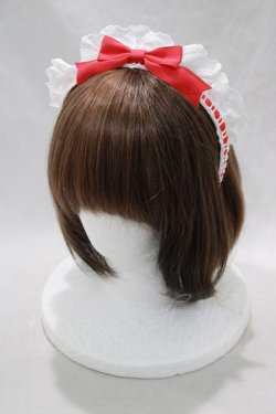 画像1: Angelic Pretty / Milkshakeカフェカチューシャ  オフ/レッド H-24-12-11-021-AP-AC-NS-ZH