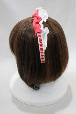 画像2: Angelic Pretty / Milkshakeカフェカチューシャ  オフ/レッド H-24-12-11-021-AP-AC-NS-ZH