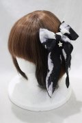 Angelic Pretty / Misty Skyリボンクリップ  ブラック H-24-12-11-022-AP-AC-NS-ZH