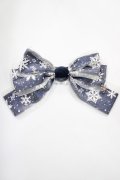 Angelic Pretty / 雪のガラスドームクリップ  ネイビー H-24-12-11-031-AP-AC-NS-ZH