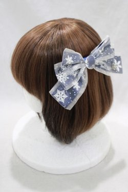 画像2: Angelic Pretty / 雪のガラスドームクリップ  ネイビー H-24-12-11-032-AP-AC-NS-ZH