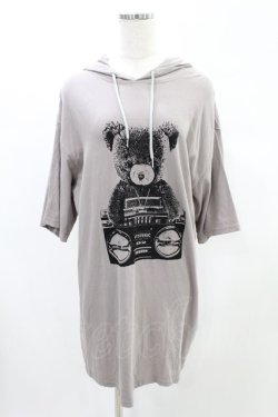 画像1: HYSTERIC GLAMOUR / BEAR BOOMBOXワンピース  グレー H-24-12-12-1001-PU-OP-KB-ZT43