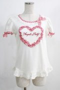 Angelic Pretty / ギンガムHeartカットソー Free オフ/レッド H-24-12-13-044-AP-TO-NS-ZH