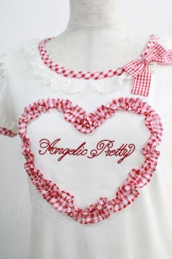 画像4: Angelic Pretty / ギンガムHeartカットソー Free オフ/レッド H-24-12-13-044-AP-TO-NS-ZH