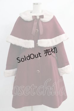 画像1: Amavel / Antique Dollケープロングコート Free ボルドー H-24-12-13-053-CA-CO-NS-ZH