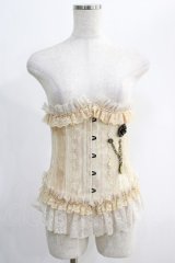 MR corset / レースフリルコルセット  アイボリー H-24-12-14-058-PU-ZA-KB-ZH