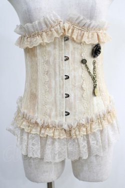 画像2: MR corset / レースフリルコルセット  アイボリー H-24-12-14-058-PU-ZA-KB-ZH