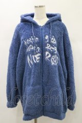 NieR Clothing / 軽軽量×防寒ふわもこBIG ZIP OUTER  くすみブルー H-24-12-15-042-PU-CO-KB-ZH