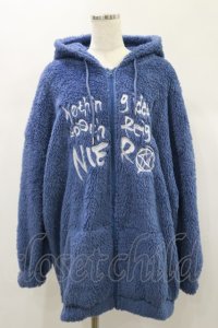 NieR Clothing / 軽軽量×防寒ふわもこBIG ZIP OUTER  くすみブルー H-24-12-15-042-PU-CO-KB-ZH