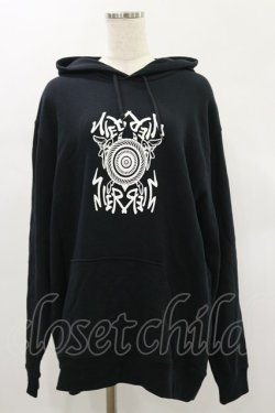 画像1: NieR Clothing / プリントプルパーカー  黒 H-24-12-16-045-PU-TO-KB-ZH