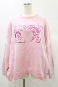 Candy Stripper / SELFISH KNIT  ピンク H-24-12-16-061-PU-TO-KB-ZH