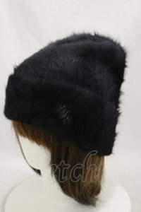 Katie / ANGORA watch cap  黒 H-24-12-16-016-LO-AC-KB-ZH