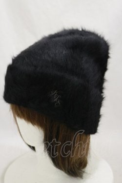 画像1: Katie / ANGORA watch cap  黒 H-24-12-16-016-LO-AC-KB-ZH