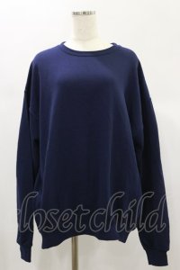 NieR Clothing / バックプリントSWEATSHIRT XL ネイビー H-24-12-16-024-PU-TO-KB-ZH