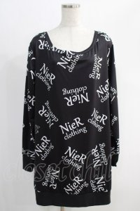 NieR Clothing / プリントトップス  黒ロゴ H-24-12-17-1027-PU-BL-KB-ZH