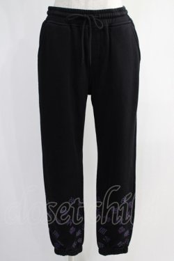 画像1: NieR Clothing / プリントSWEAT PANTS  黒 H-24-12-19-068-PU-PA-KB-ZH