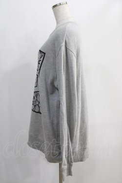 画像2: NieR Clothing / プリントSWEAT   グレー H-24-12-19-075-PU-TO-KB-ZH