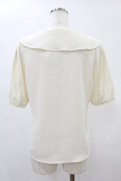 画像2: Fi.n.t / デルフィニウム刺繍ビッグカラーブラウス Free WHITE×BL H-24-12-20-050-CA-TO-NS-ZH