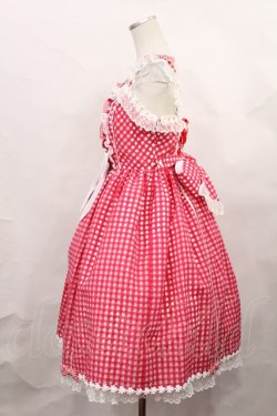 画像2: Angelic Pretty / Hummingギンガムジャンパースカート Free レッド H-24-12-20-2002-AP-OP-NS-ZH