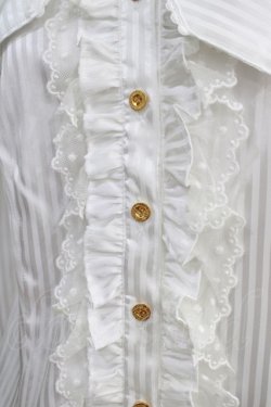 画像4: Angelic Pretty / 立ち襟Royalストライプブラウス Free オフ H-24-12-21-074-AP-BL-NS-ZH