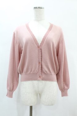 画像1: F&A / シアーフラワー釦UVカットニットカーディガン Free LIGHT PINK H-24-12-22-1014-LO-TO-NS-ZH