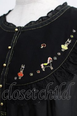 画像4: Franche Lippee / ヨーク刺繍ブラウス FL5 ブラック H-24-12-23-1076-LO-BL-NS-ZH