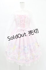 Angelic Pretty / Cotton Candy Shop ジャンパースカートSet Free ピンク H-24-12-24-1015-AP-OP-NS-ZH