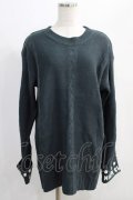 NieR Clothing / 袖ポンポン付きUNISEX KNIT  グレー H-24-12-26-046-PU-TO-KB-ZH