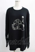 NieR Clothing / プリントSWEAT  2XL 黒 H-24-12-26-048-PU-TO-KB-ZH