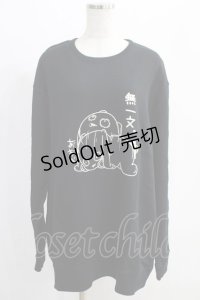 NieR Clothing / プリントSWEAT  2XL 黒 H-24-12-26-048-PU-TO-KB-ZH