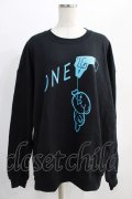 NieR Clothing / プリントSWEAT   黒×青 H-24-12-26-052-PU-TO-KB-ZH