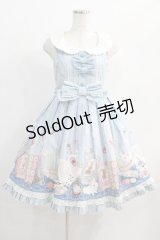 Angelic Pretty / Wonder Story襟付ジャンパースカート Free サックス H-24-12-26-1042-AP-OP-NS-ZH