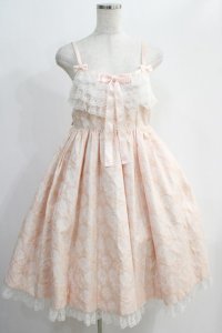 Angelic Pretty / Silky Fleurジャンパースカート Free ピンク H-24-12-26-1048-AP-OP-NS-ZH