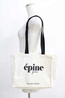 画像1: epine / shop bag tote  アイボリー H-24-12-26-1003-GO-BG-NS-ZH