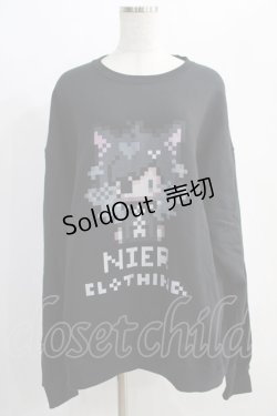 画像1: NieR Clothing / プリントSWEAT  XL 黒 H-24-12-26-064-PU-TO-KB-ZH