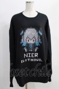 NieR Clothing / プリントSWEAT  XL 黒 H-24-12-26-067-PU-TO-KB-ZH