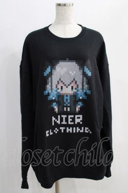 画像1: NieR Clothing / プリントSWEAT  XL 黒 H-24-12-26-067-PU-TO-KB-ZH