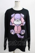 NieR Clothing / プリントSWEAT  XL 黒 H-24-12-26-068-PU-TO-KB-ZH