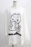 NieR Clothing / プリントSWEAT  2XL 白 H-24-12-26-072-PU-TO-KB-ZH