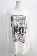 NieR Clothing / プリントSWEAT  2XL 白 H-24-12-26-073-PU-TO-KB-ZH