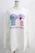 NieR Clothing / プリントSWEAT  2XL 白 H-24-12-26-074-PU-TO-KB-ZH