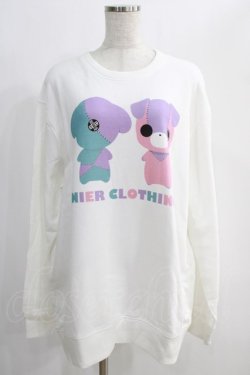 画像1: NieR Clothing / プリントSWEAT  2XL 白 H-24-12-26-074-PU-TO-KB-ZH