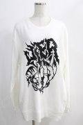 NieR Clothing / プリントSWEAT  2XL 白 H-24-12-26-075-PU-TO-KB-ZH