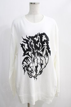 画像1: NieR Clothing / プリントSWEAT  2XL 白 H-24-12-26-075-PU-TO-KB-ZH