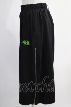 画像2: NieR Clothing / 2WAY SIDE ZIP WIDE PANTS  黒×緑 H-24-12-26-025-PU-PA-KB-ZH