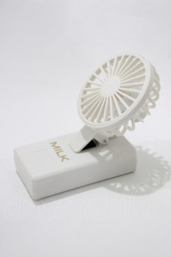 画像2: MILK / 2024 Summer Collection ノベルティ ロゴ入り3wayハンディファン  オフ H-24-12-26-003-ML-ZA-KB-ZH